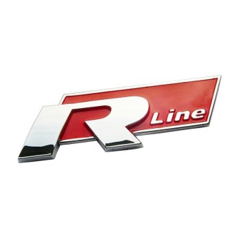 R-Line_Μεταλλικό_Αυτοκόλλητο_Κόκκινο